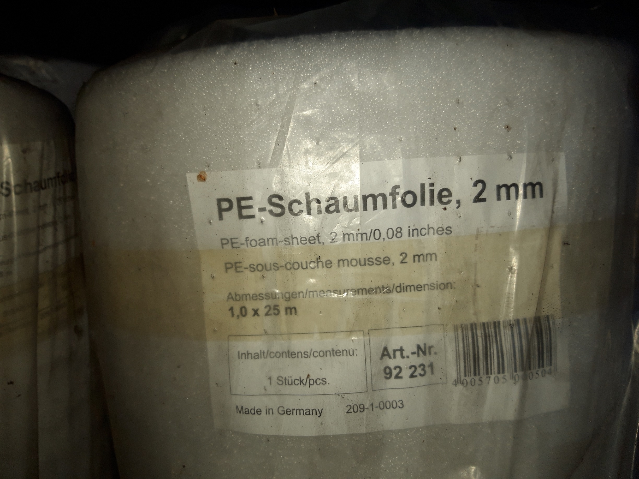 PE-Schuimfolie 2mm 25 meter