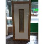 Deur 117 Skantrea Stompe deur met honingraat 201,5x93 Wit gegrond met glasopening 119x24cm