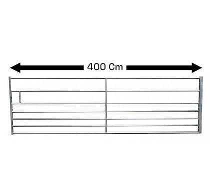 Landhek 400cm incl. 1 set hang en sluitwerk. Excl duimen