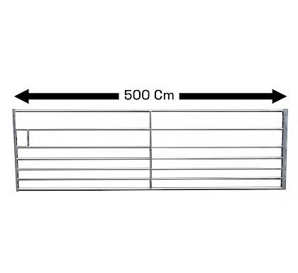 Landhek 500cm incl. 1 set hang en sluitwerk. Excl duimen