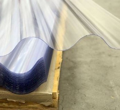 Golfplaat Transparant Polycarbonaat 2750x1100 werkend 1060 golf 177/51