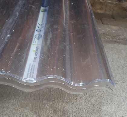 Golfplaat Transparant Polycarbonaat 1530x1265 werkend 1220 golf 76/18