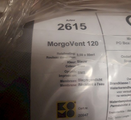 Morgovent 120 dak of wand folie 3x50 meter