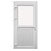 Basic PVC deur 2206x1102 | Met Halfglas | Aanslagflens