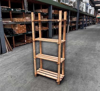 Houten stellingkast